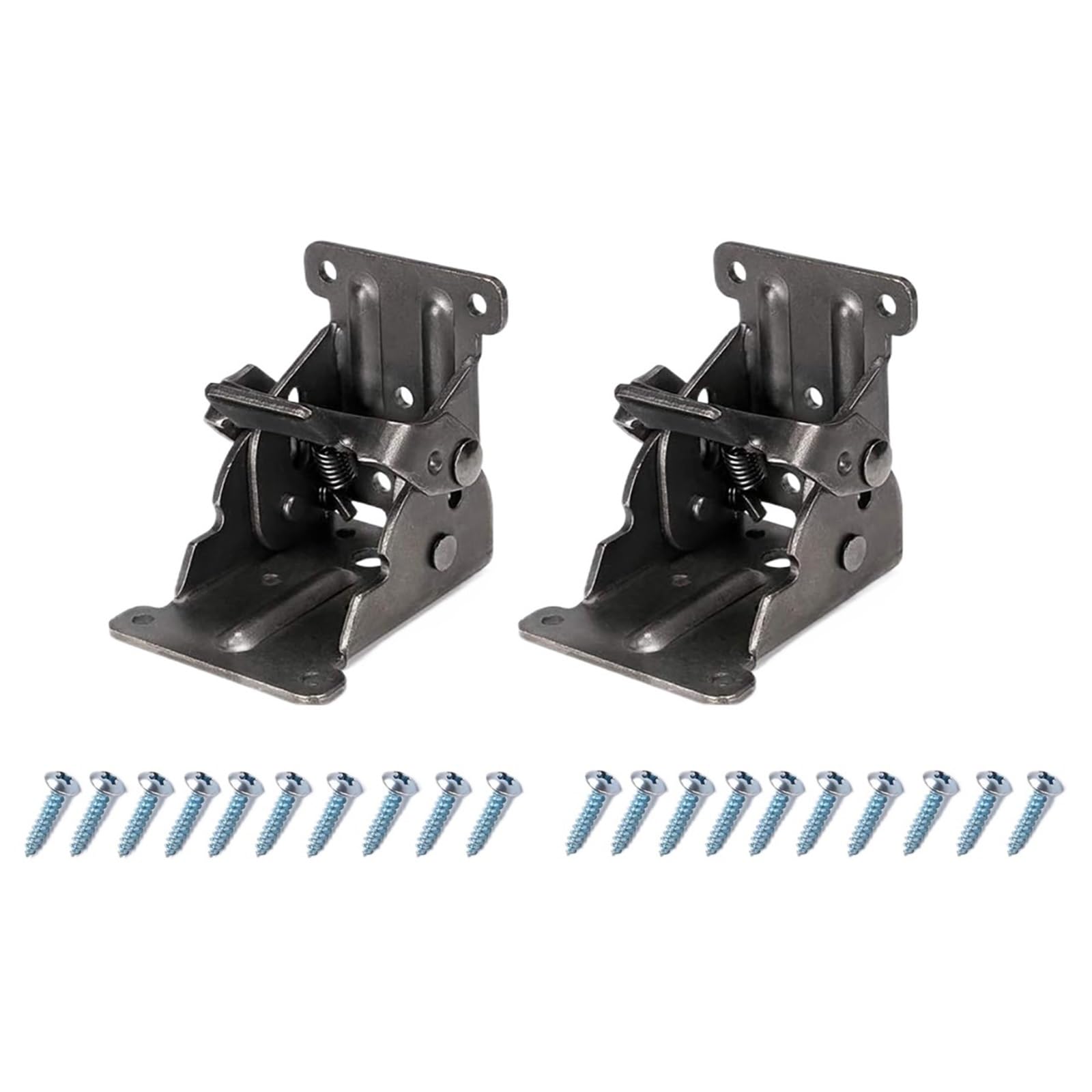 Kdhcvkz Black-2Pcs 2/4Pcs Foldable Bracket Hinge With Screws(Black-2Pcs)