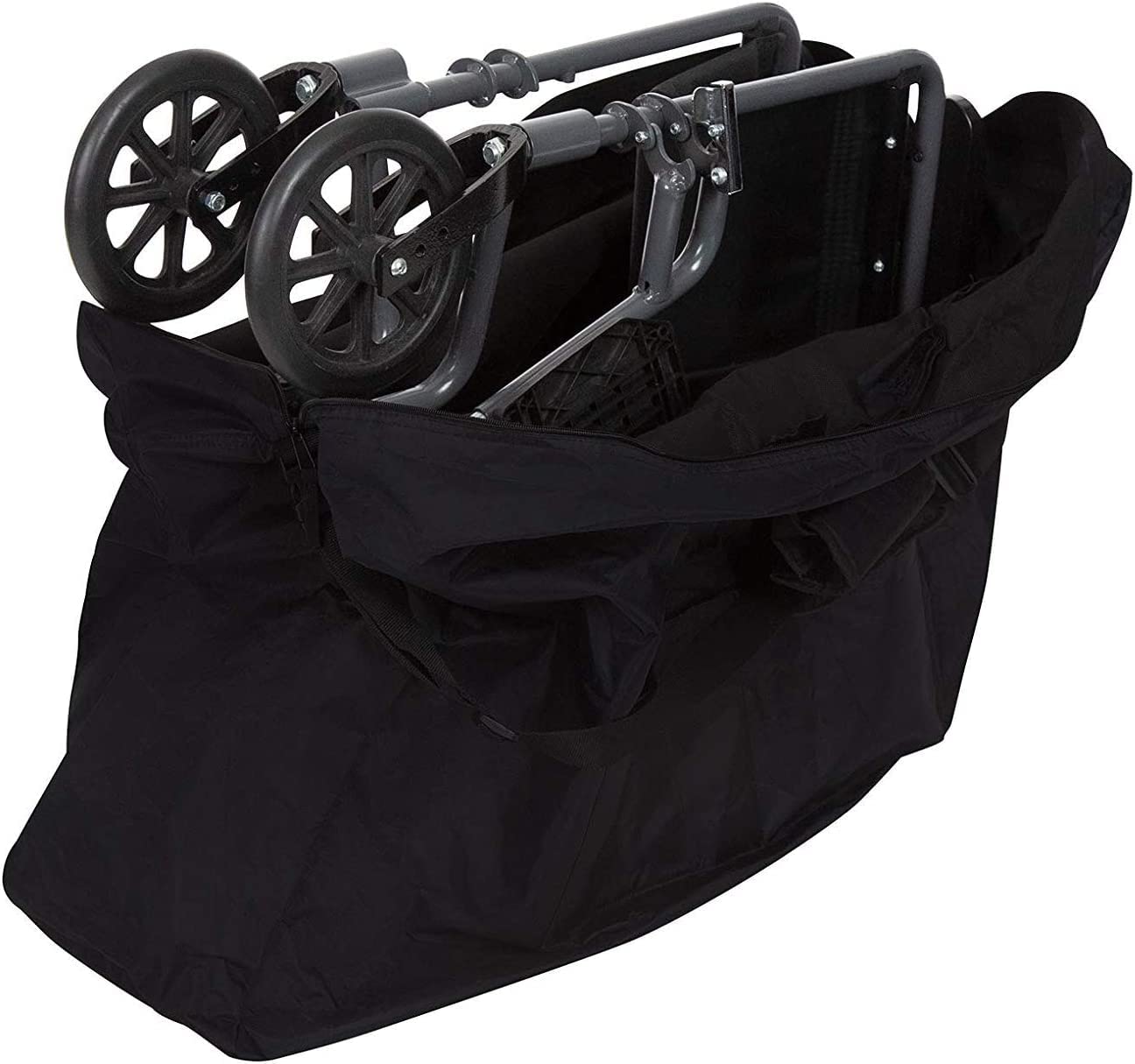 Rollator Travel Bag - Waterproof Wheelchair Bag for Folding Walker Compact Wheelchair Transport Chair Portable Large Duffel Bag Carry Case for Car and Airplane