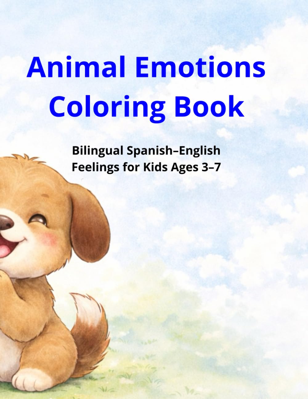Animal Emotions Coloring Book: A bilingual coloring book to learn feelings in Spanish and English