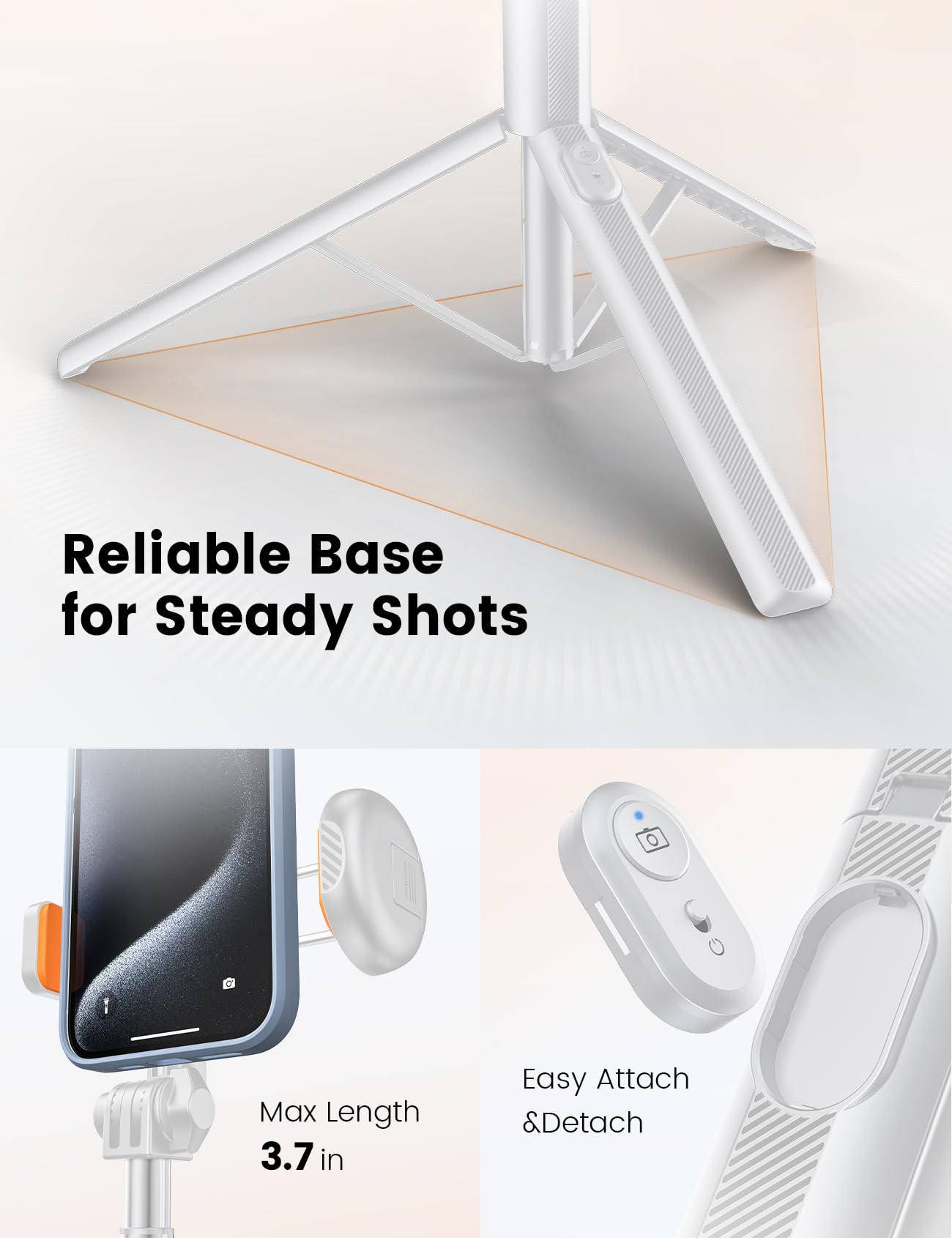 ANXRE 71" Phone Tripod, NT79 Extendable Selfie Stick with 1/4" Camera Mount for Cell Phone＆Camera, Phone Tripod Stand Holder with Remote Compatible with iPhone Android, Camera