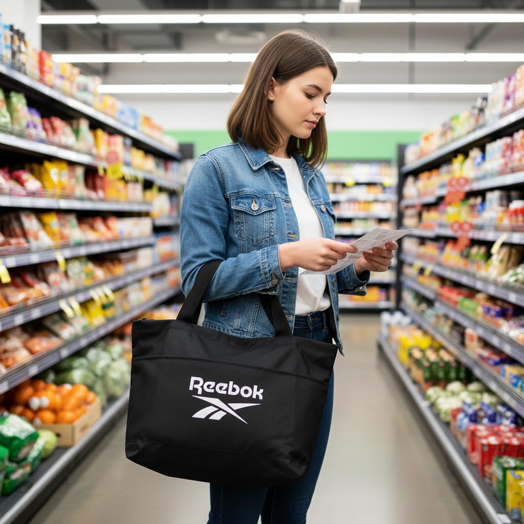 Reebok Ashland Tote, jeden rozmiar, Czarny (Black), Talla única, torba tote