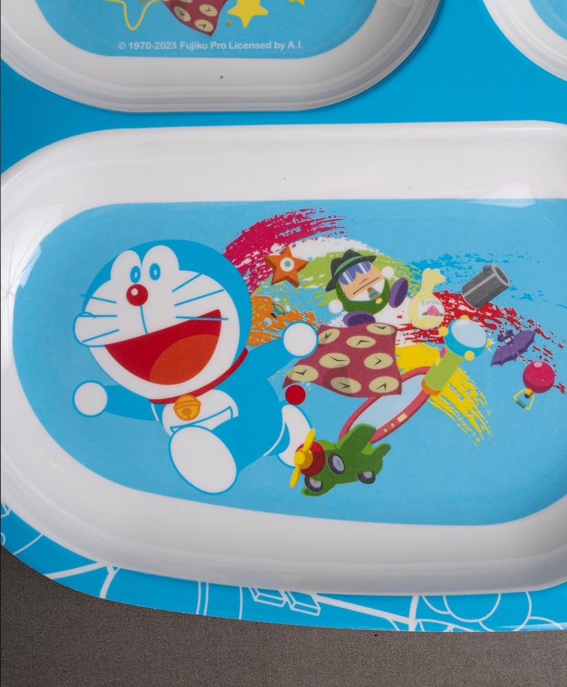 Superware Melamine Doraemon Kids Meal Plate 4 Section Divided Dinner Serving Tray Non Toxic Durable Food Grade Children Dining Fun T382 Gifting Option-picture-10