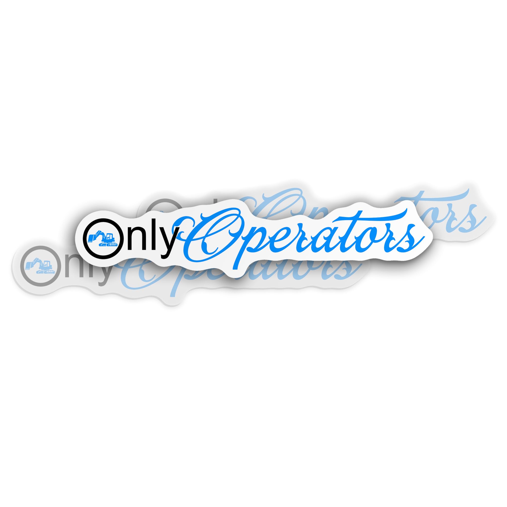 Only Operators Sticker Hard Hat Fans Die-Cut Waterproof Vinyl Stickers for Hard Hat Laptop Water Bottle Phone Case Car Girl Boy