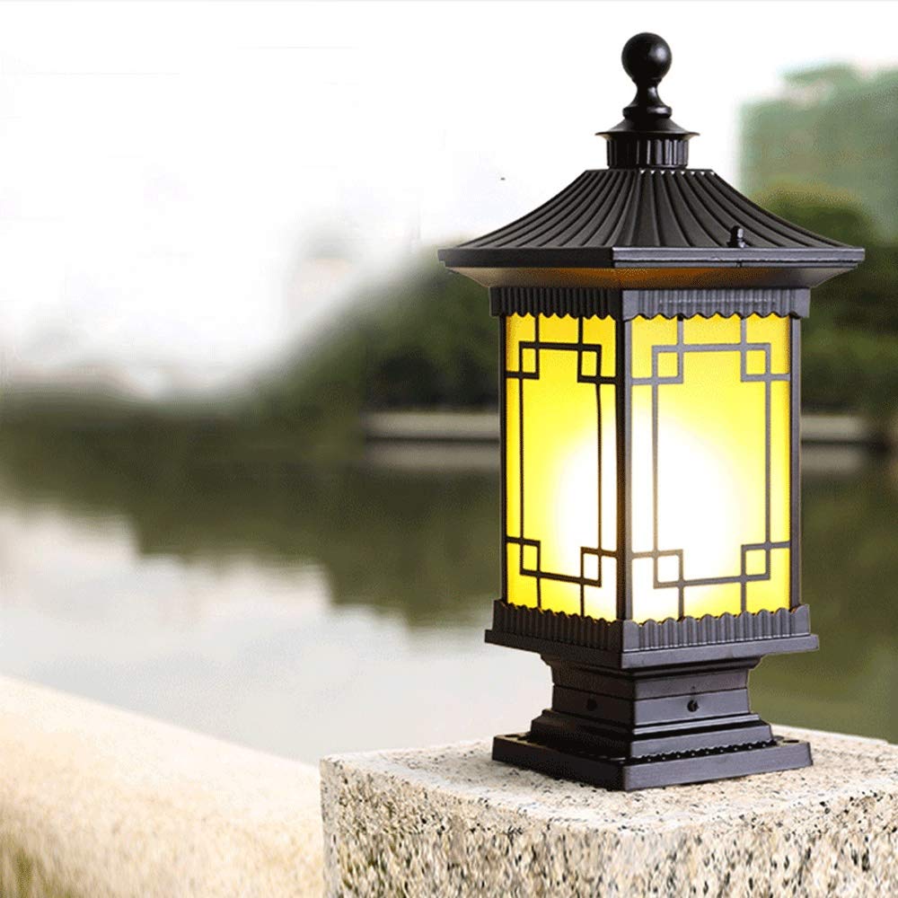 Kreatywna Kreatywna Ip55 Wodoodporna Zewnętrzna Lampa Słupowa Odporna Na Deszcz, Słupek Światła Kula Latarnia Dziedziniec Patio Ganek Brama Trawnik Oświetlenie Dekoracja Ulic,A