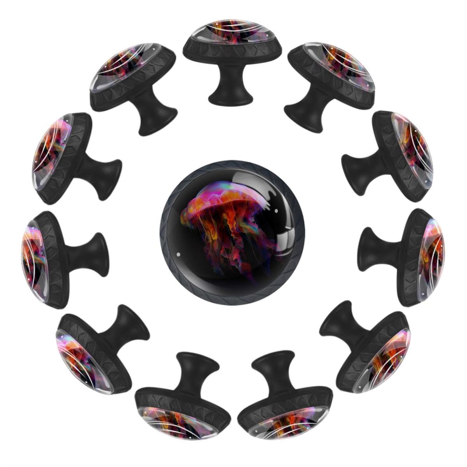 Boutons de tiroir en verre cristal lot de 12 poignées rondes pour meuble placard et cuisine