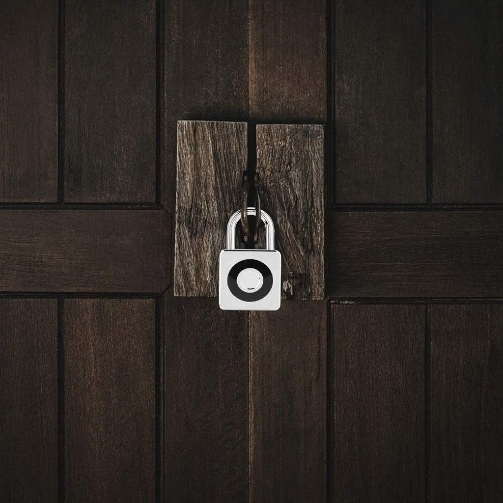 JSEIAJB Smart Padlock, High Security, Rechargeable Anti-Theft Fingerprints for Locker, Gym, Door, Luggage, Suitcase, Handbags, Wardrobes