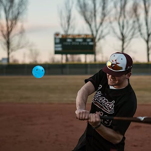 Miniatura 5 de Paquete de 20 pelotas de práctica de béisbol  Pelotas de entrenamiento suaves para bateo, bateo, lanzamiento, softbol hueco de flujo de aire, mini