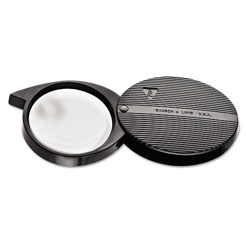 Bausch  Lomb Lupa de bolsillo plegada 4X lente de 1417in de diámetro 812354 color negro