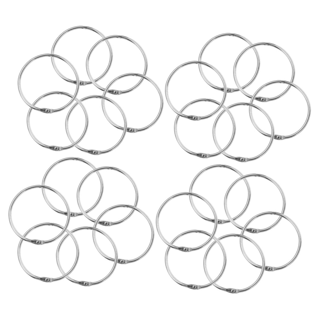 MAGICLULU 4 Juegos Anillo De Cortina De Ducha Anillos De Ganchos De Cortina De Ducha Anillos De Ducha para Cortina Ganchos Decorativos para Cortinas De Baño Planchar Silver 30 Uds * 4