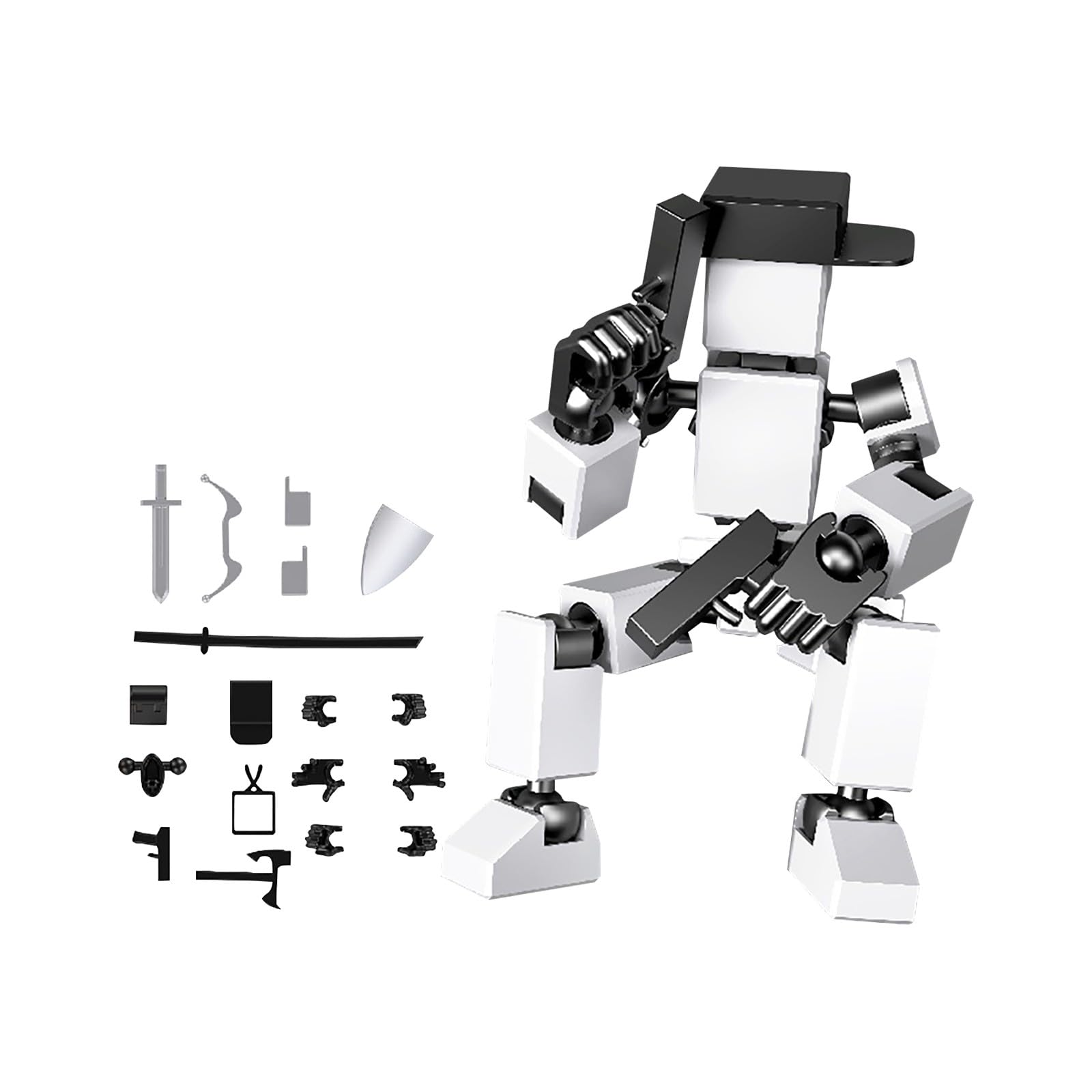 Mini Titan 13 Action Figure Hip Hop Dummy Robot Action Toys Stick Multi Joints Movable Desktop Decoration A09