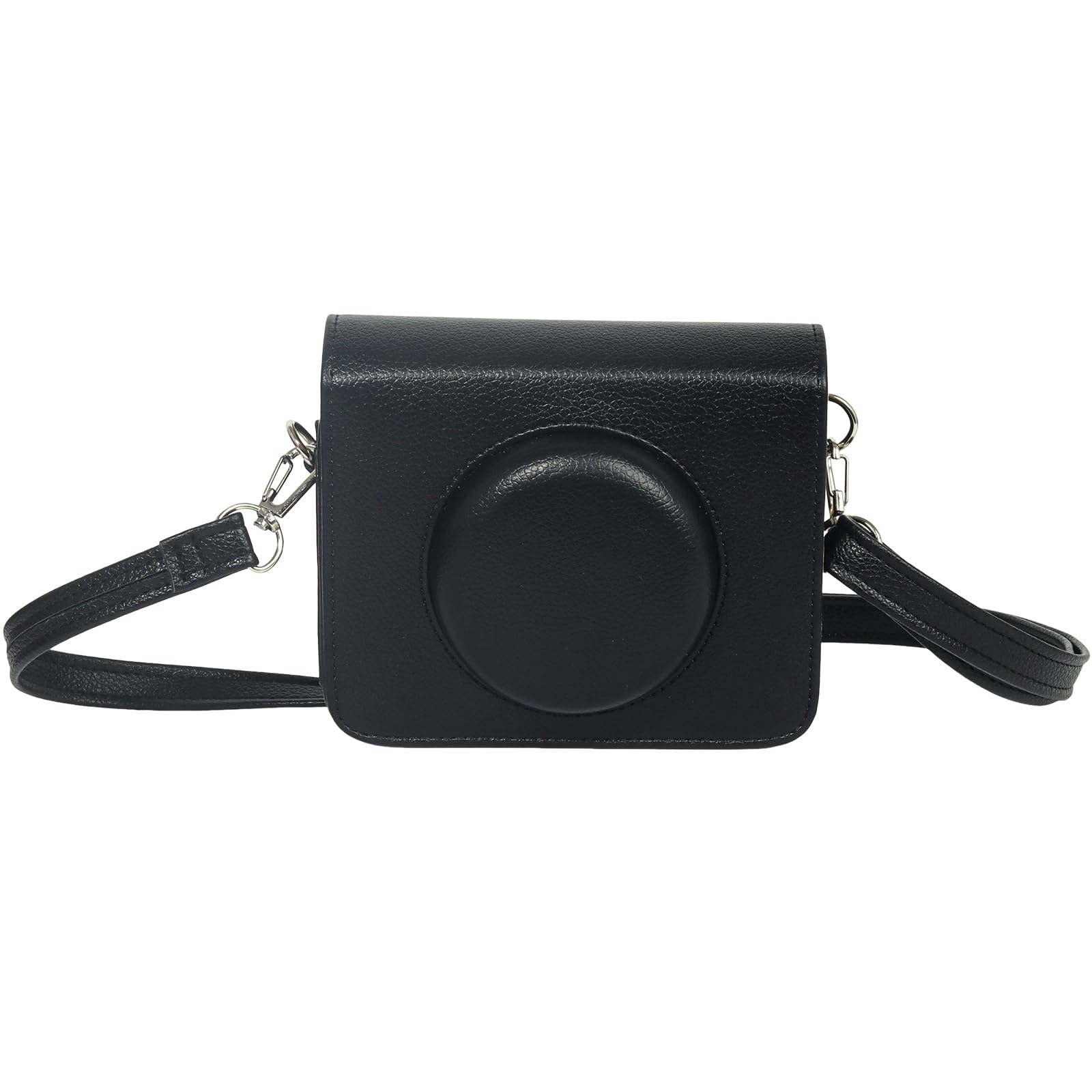 Kameratasche kompatibel mit Kodak C300R Mini Shot 3 Retro 2-in-1 neuere Kamera, passgenaue PU-Ledertasche mit verstellbarem Schultergurt, kompakte Trageaufbewahrung, Schwarz , 4×3×2 inch