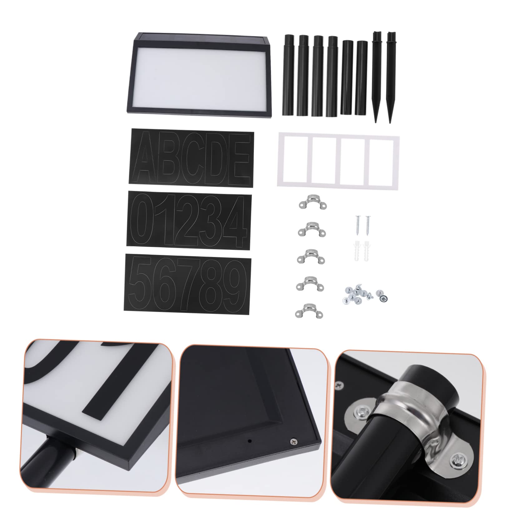 Solar Hausnummernleuchte mit 10 Led, 2w, 6000k, 1 Satz