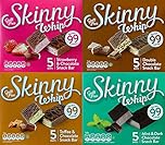 Skinny Whip 25g Chocolate Bars Guilt Free 99 Cal 4 Flavours Strawberry - Toffee - Mint - Double Chocolate 20 bars Total