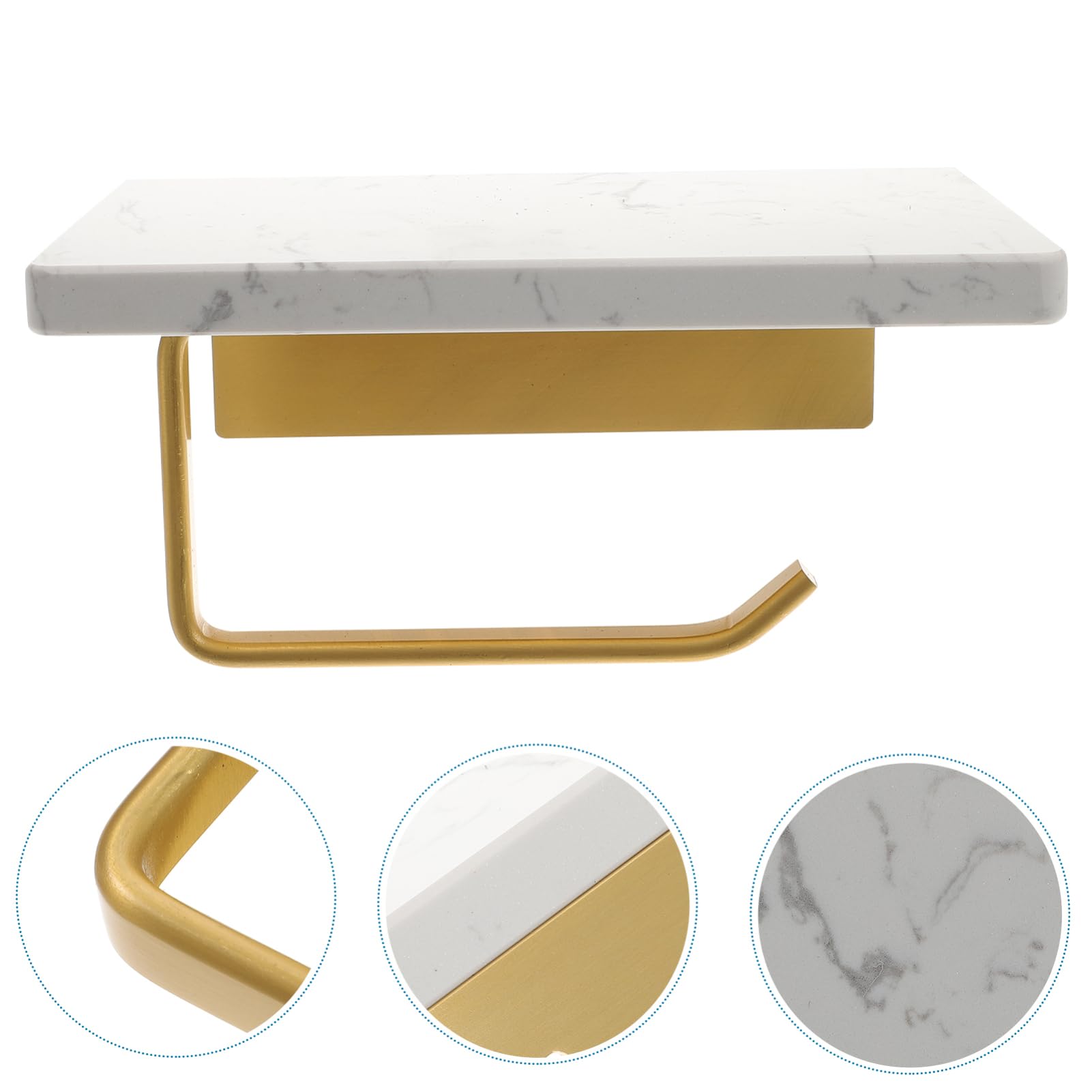 Portarrollos de Papel Higiénico de Mármol Blanco para Pared