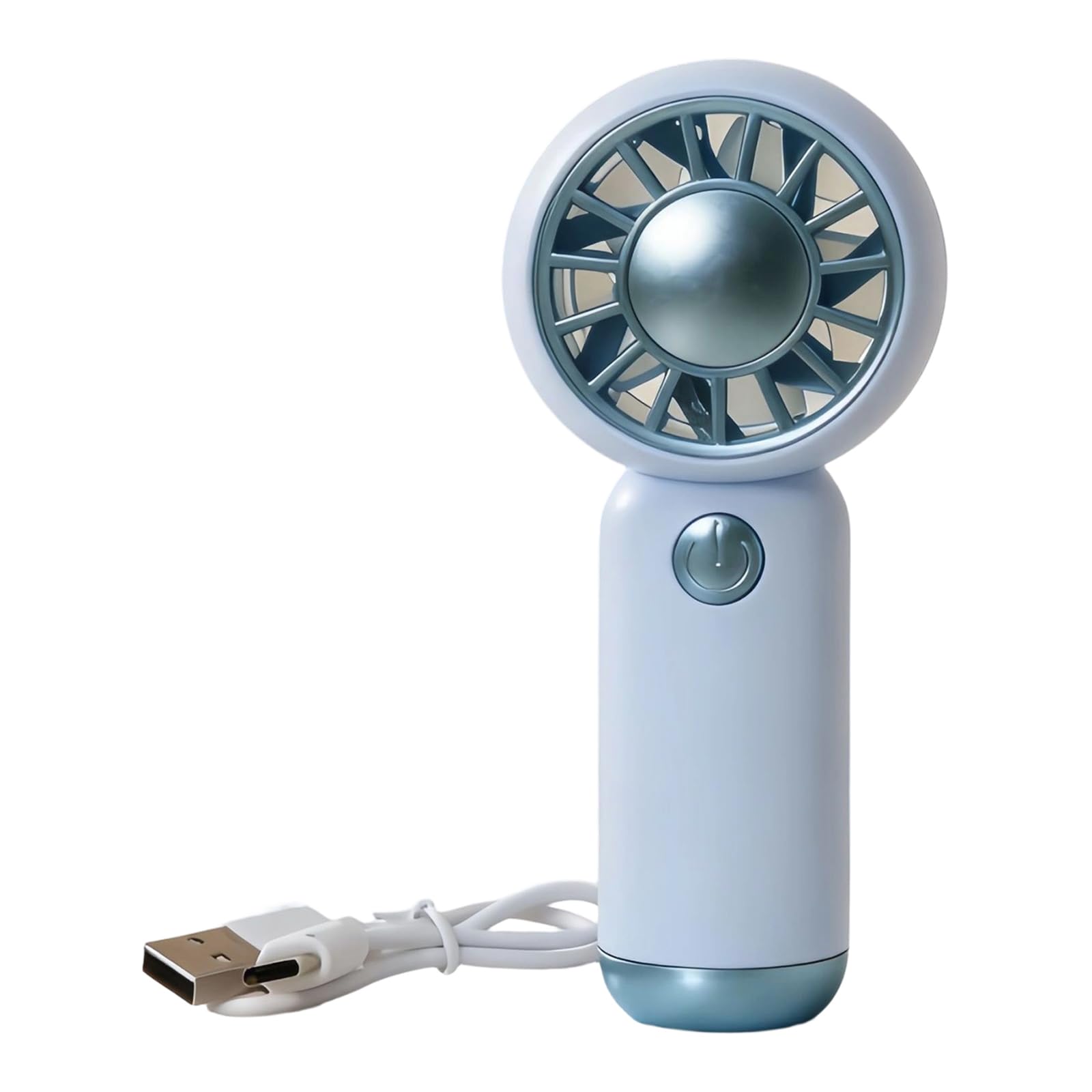 FROMCEO Small Handheld Fan Air Blower with 3 Speed Adjustable Rechargeable for Travel Home Camping Outdoor Hot Weather Lightweight Portable Fan