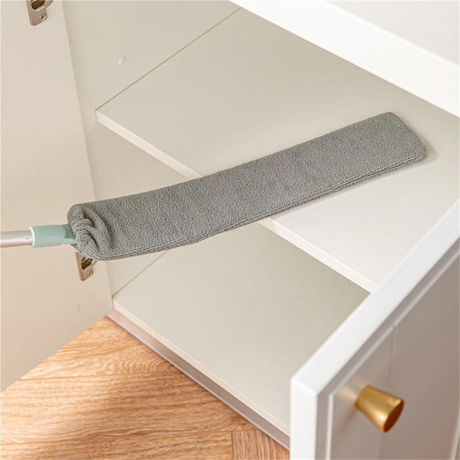 Trapeador de Mango Largo retráctil, Plumero for mesita de Noche, sofá, Cepillo for Polvo, Ventanas, Muebles, Herramienta de Limpieza para Telarañas(6PCS Cloth)