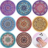 80 Pieces Anxiety Sensory Stickers Calm Stickers Mandala Anxiety Sensory Strips Textured Strips Anxiety Relief Tactile Rough Sensory Stickers for Adults Teens Phone Desk, 8 Styles