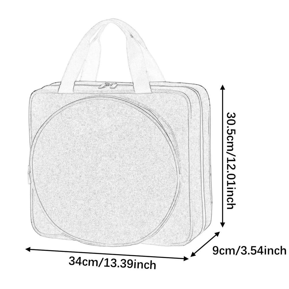 Sewing Kit Storage Bag Sewing Thread Holder Crochet Hook Case with Handle Fashion Sewing Organizer Bag for Various Crochet Needles