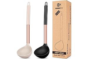 Pack of Two Silicone Ladle Spoons for Versatile Kitchen Applications