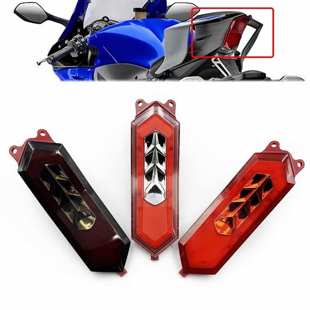 Moto Faros Freno Trasero​ Luz trasera intermitente LED integrada, luz