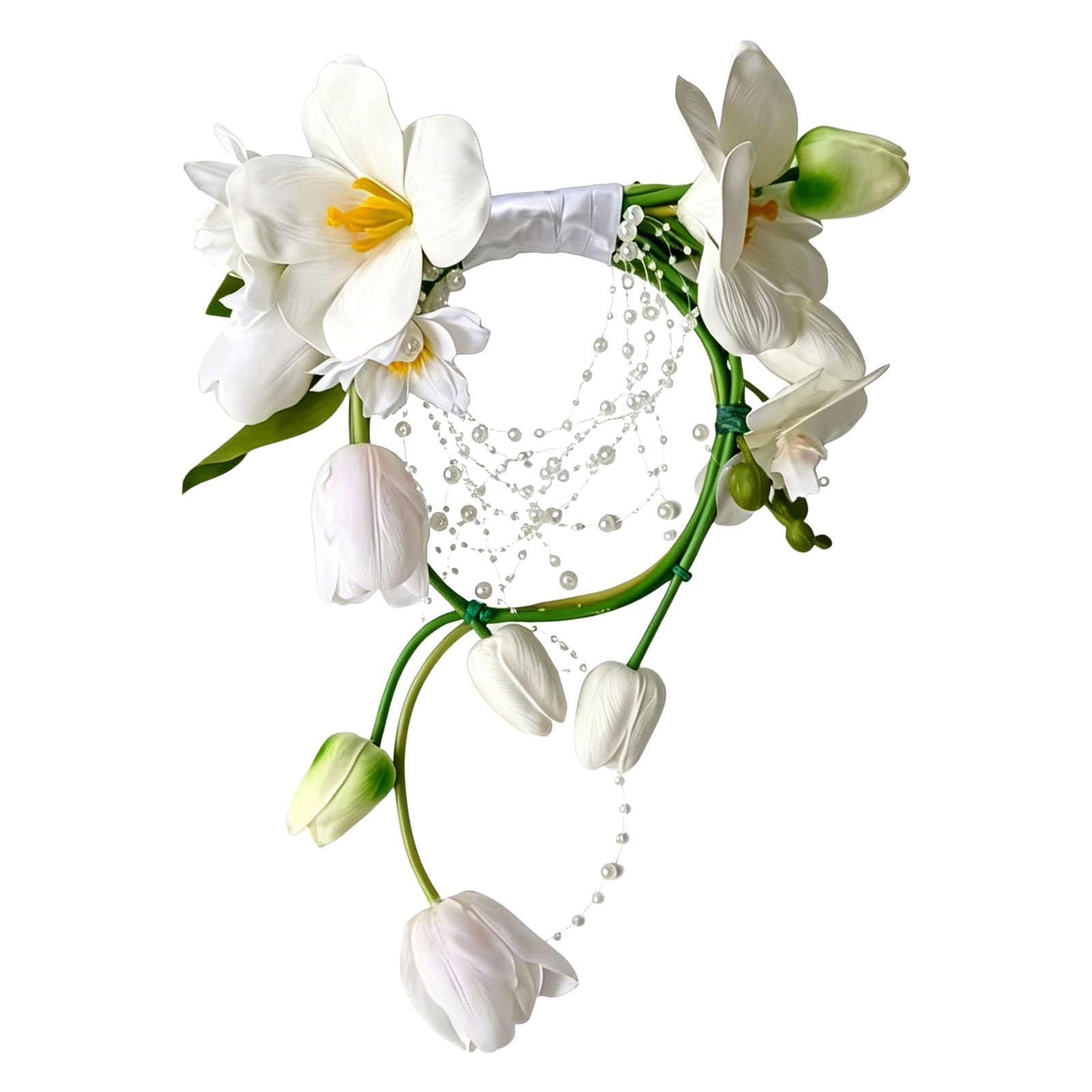 Msioytog Tulips Bridal Bouquet Portable Designs Ideal for Wedding Photography Permanent Love Symbol Arrangement