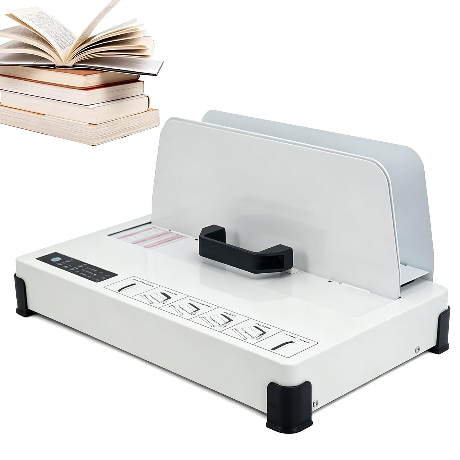 Rilegatrice Elettrica A Caldo, Rilegatrice Termica, Fino A 500 Fogli, 3 Impostazioni di Tempo, Impostazione One-Touch per Documenti A3, A4, A5 E A6, Perfetta per Forniture per Ufficio.