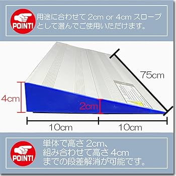 簡易設置スロープ【左右折り】【持ち運び簡単】 (88cm)used Amazon.co.jp: 【どこでもバリアフリー】簡易設置スロープ【左右