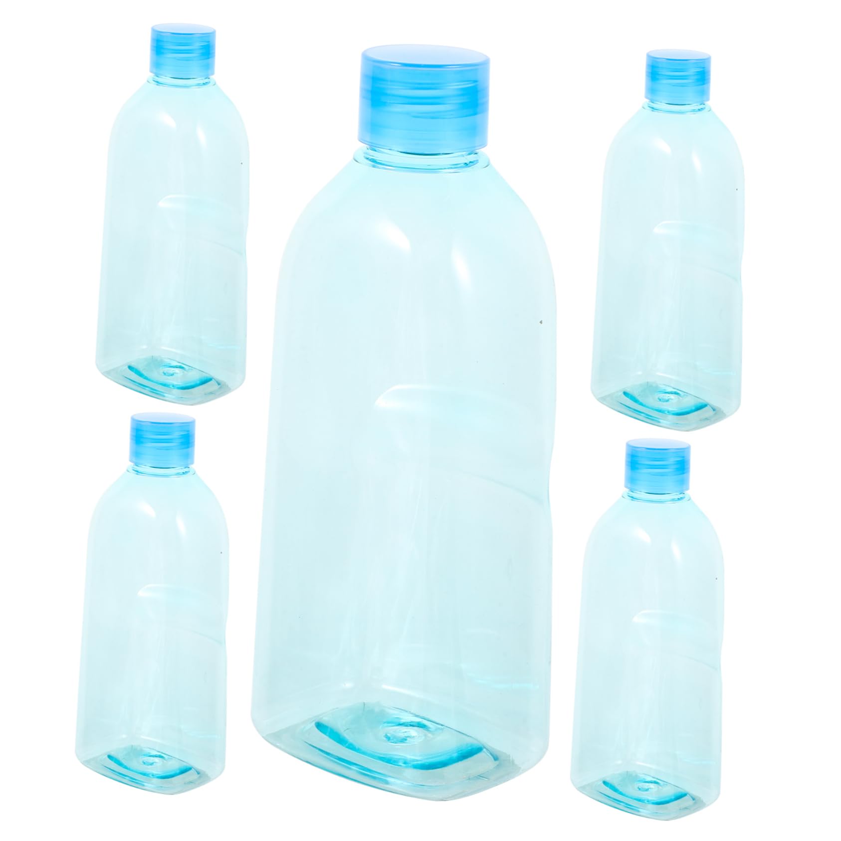 NOLITOY Multi-Function Small Bottles Set 5pcs Empty Mini Travel Bottles Caps for Eye Drops Liquid Lens Care Safe Plastic Material