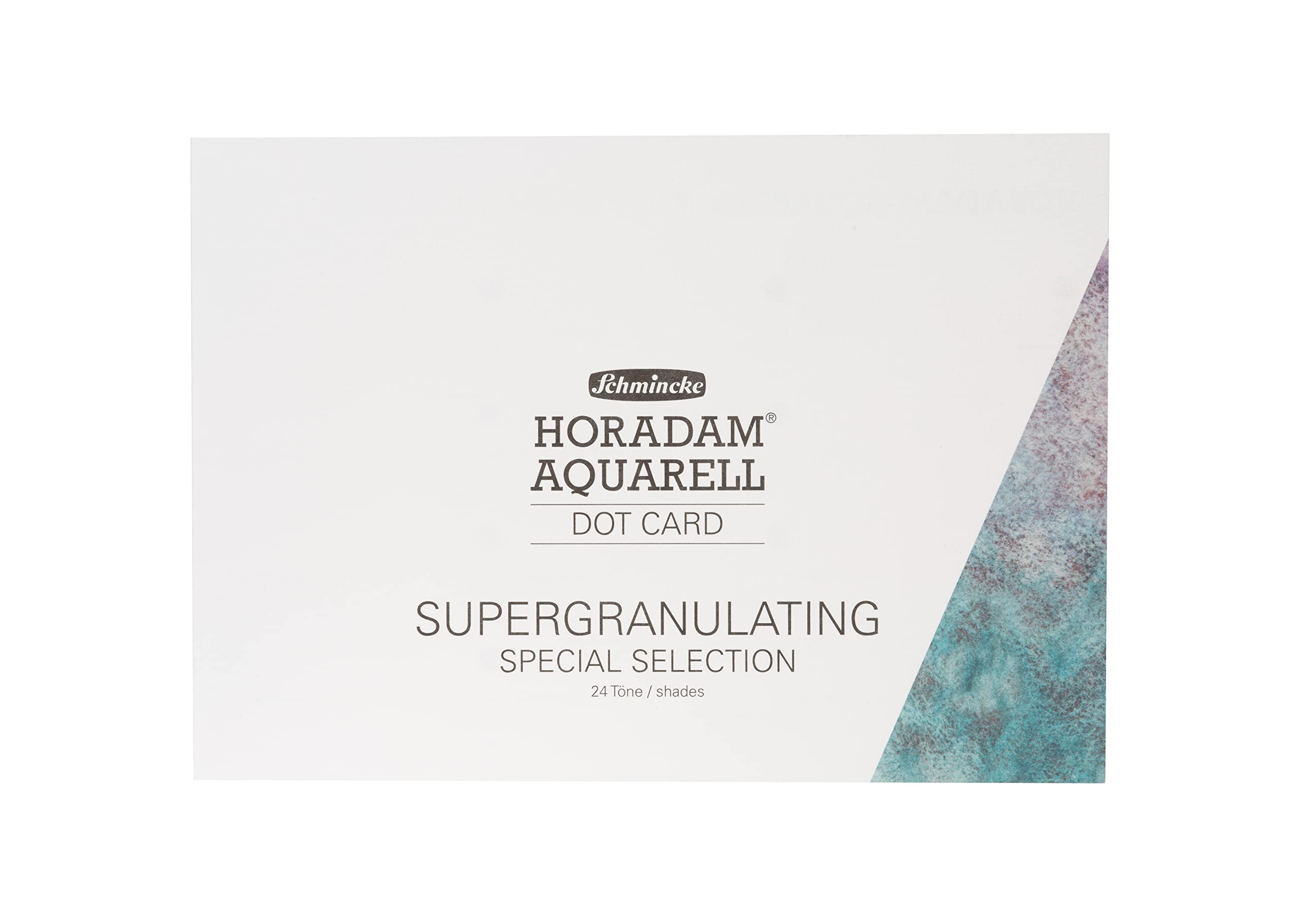 Schmincke - HORADAM AQUARELL dot Card Supergranulation, 24 dots, for Testing The Finest watercolours, Colour Chart