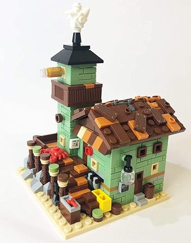Miniatura 2 de Brick Loot Fishing Village Store - Juego de construcción de casas - Kit de bloques de juguete de 427 piezas, construcción de modelo creativo para