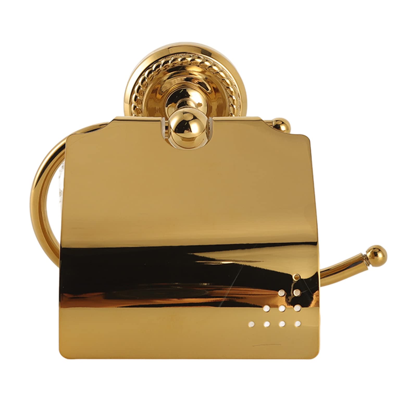 Portarotolo da montato a parete, elegante portarotolo in acciaio inox e ottone durevole per bagno