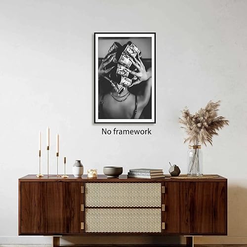 Miniatura 3 de Arte de pared de moda en blanco y negro, rodillos de pelo de lujo, póster de mujer negra, retro, atrevido y femenino, impresión Hypebeast para