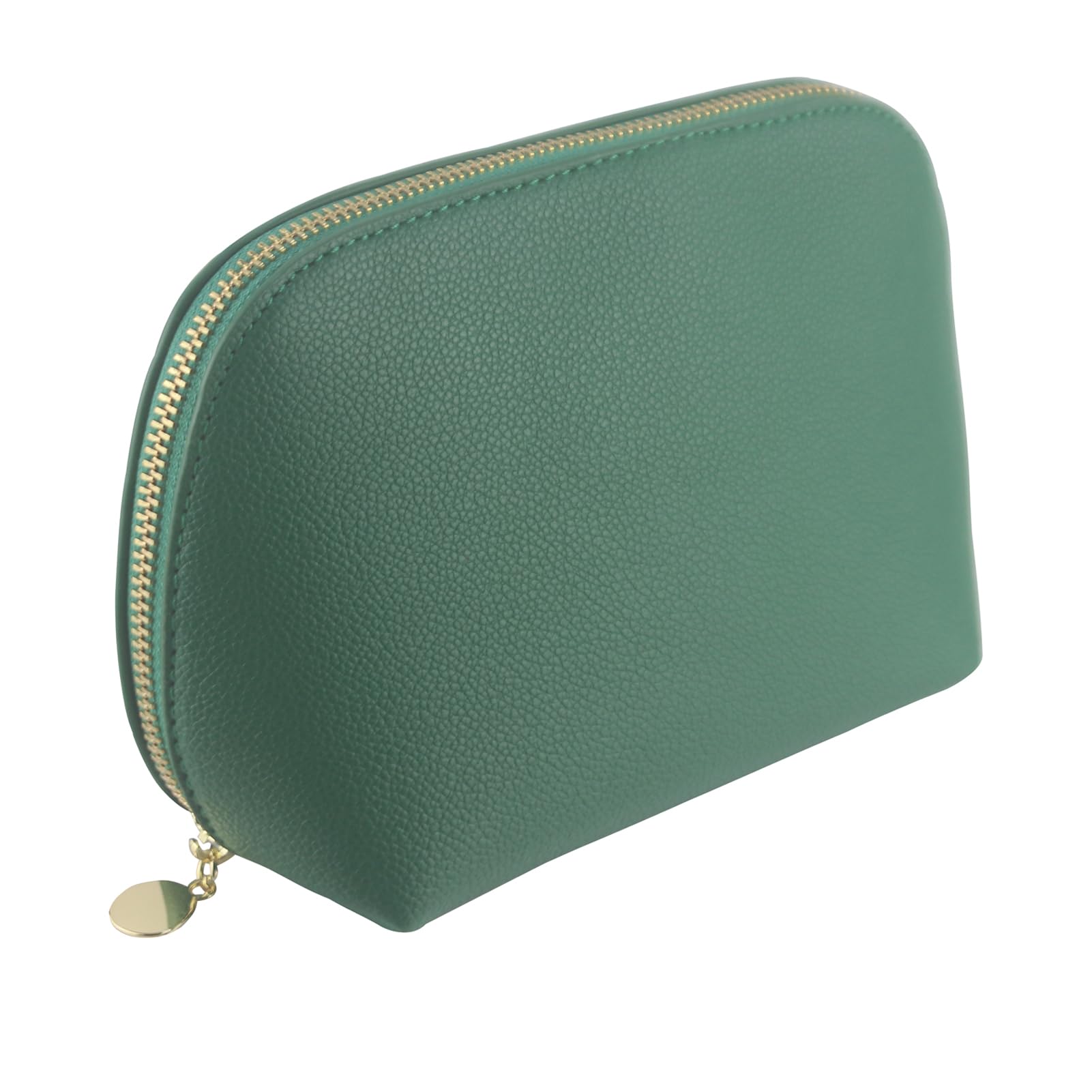 Kososuru Small Travel Cosmetic Bag Portable Makeup Bag PU Leather Makeup Pouch for Women (PU leather, Green)