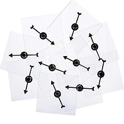 Gejoy 10 Pack Transparent Spinners for Classroom Clear Spinners Dry Erase Math Game with Rotating Arrow