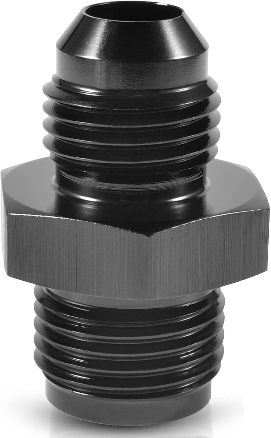 EVIL ENERGY Adaptador De Tubería Macho 6AN A NPT De 1/4 Pulgadas De Aluminio, Recto, Negro, 2 Unidades