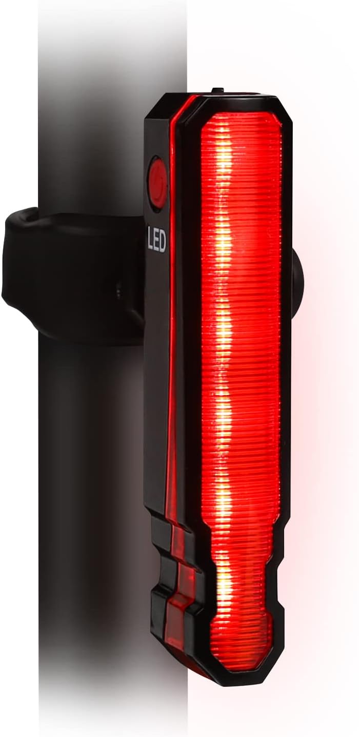 WINDFIRE Bike Tail Light Rechargeable, Red LED Rear Bike Lights, 6 Light Modes, Bicycle Laser Back Taillight Cycling Safety Warning Light, Bike Lights for Night Riding