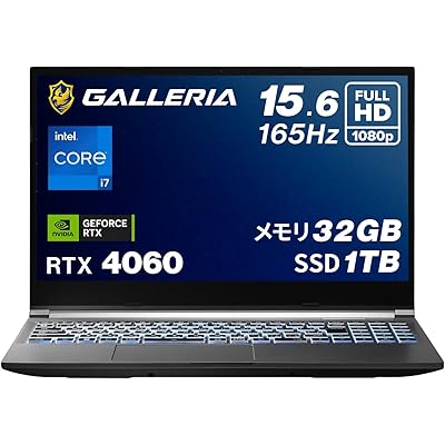 ガレリア ゲーミングノートPC GALLERIA RL7C-R46-5N 15.6インチ RTX 4060 Core i7-13620H メモリ32GB SSD …