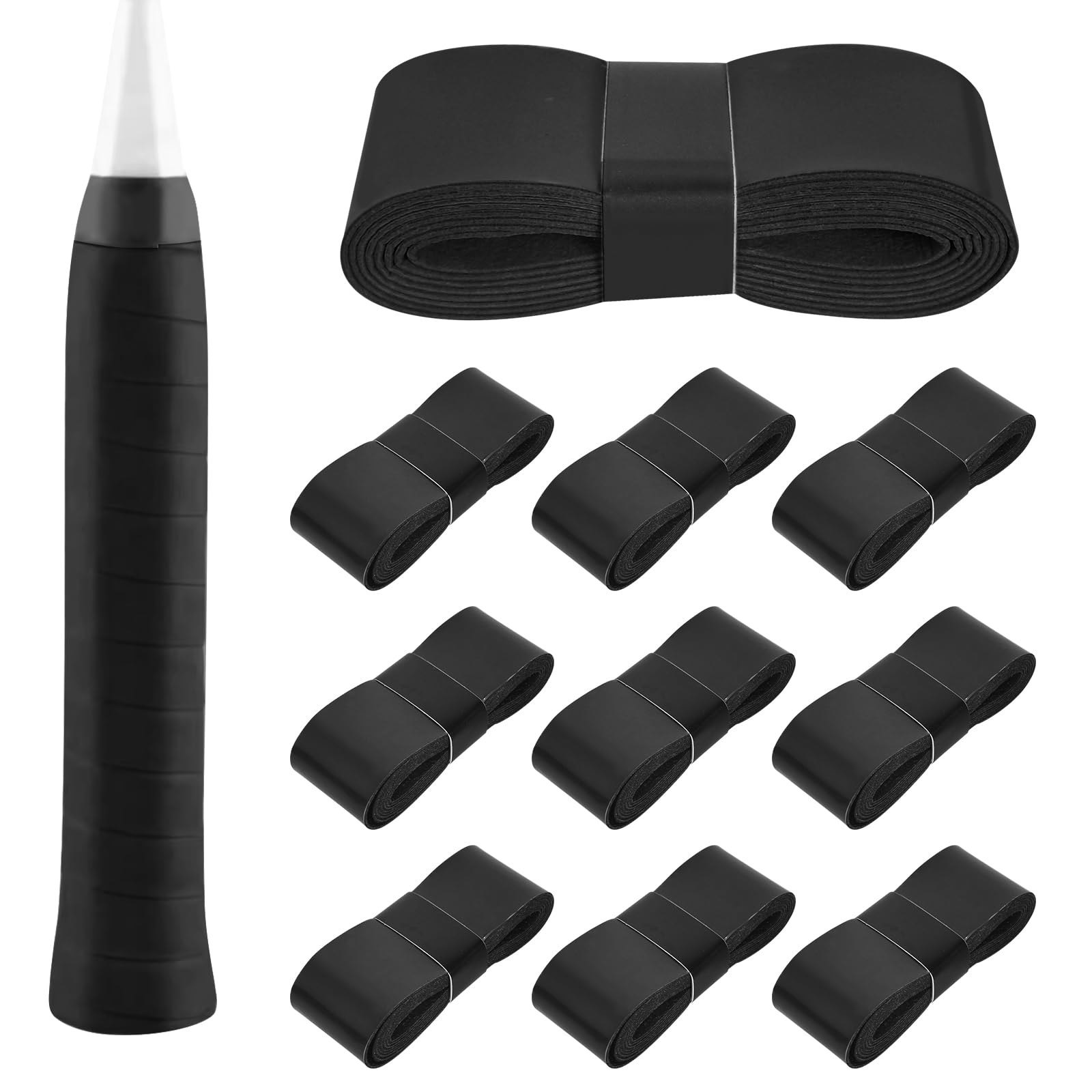10er-Set Farbiges Griffband Für Tennis & Badminton – PU-Material, Rutschfest, 110 Cm Lang, In 5 Farben – Auch Für Squash & Fahrrad 10er-Set Farbiges Griffband Für Tennis & Badminton – PU-Material, Rutschfest, 110 Cm Lang, In 5 Farben – Auch Für Squash & Fahrrad