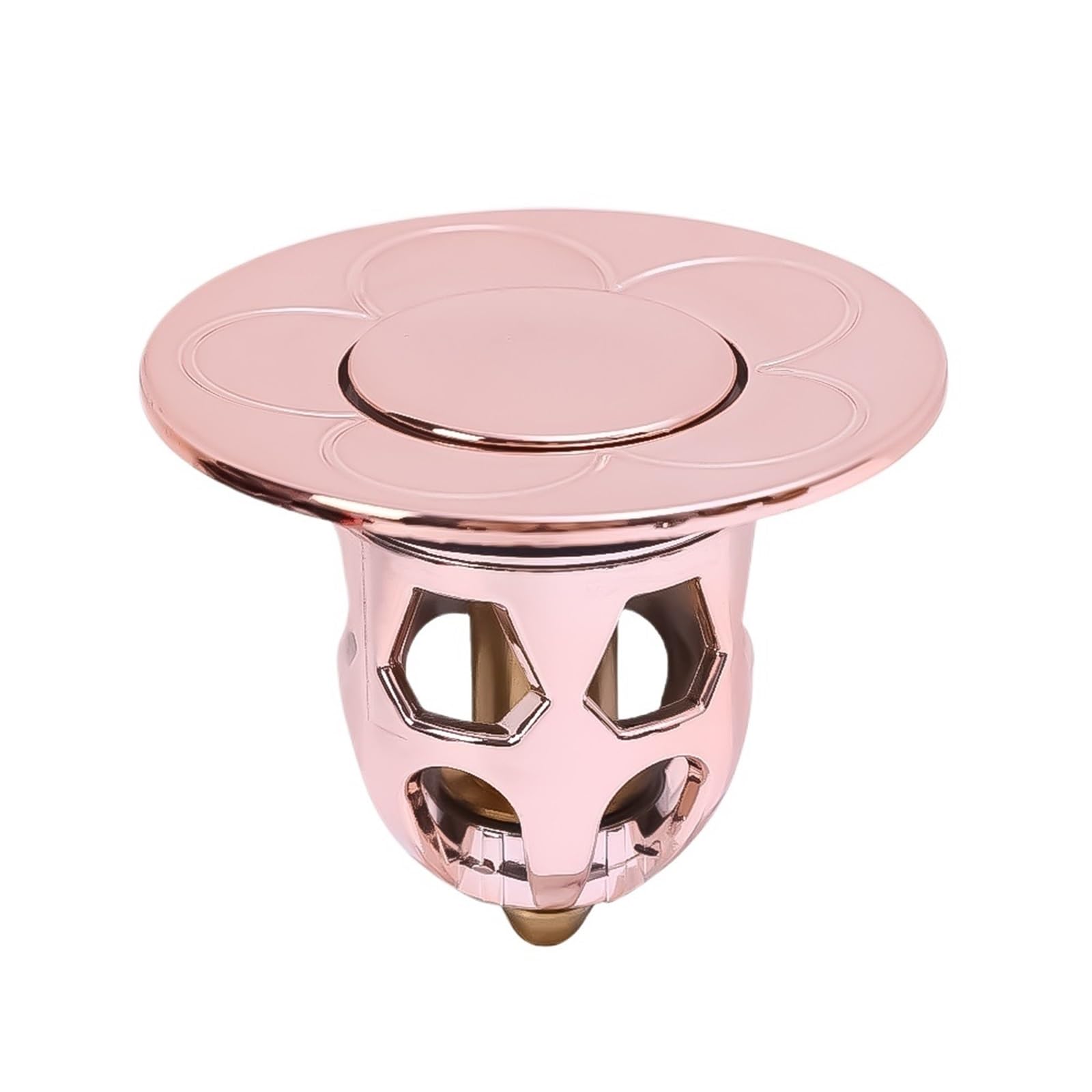 Rtbvghjik Rose Gold-A Drain Stopper Pop-Up Bounce Core Basin Filter Bathroom Shower Sink Hair Catcher Strainer Hardware Accessories For Bathroom Sinks(Rose Gold-A)