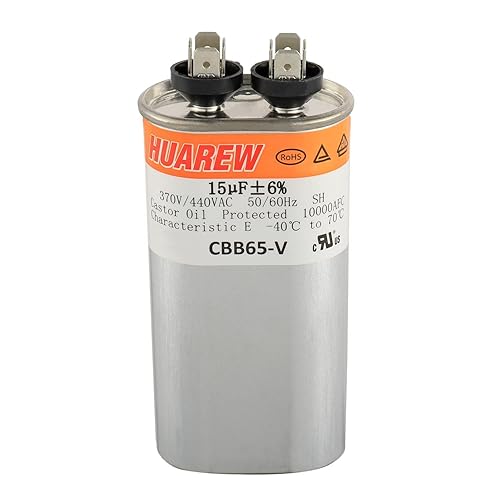 Miniatura 5 de HUAREW 40 uF MFD  5 370 V 450 V CA CBB65 AC Motor y condensador redondo de arranque del ventilador
