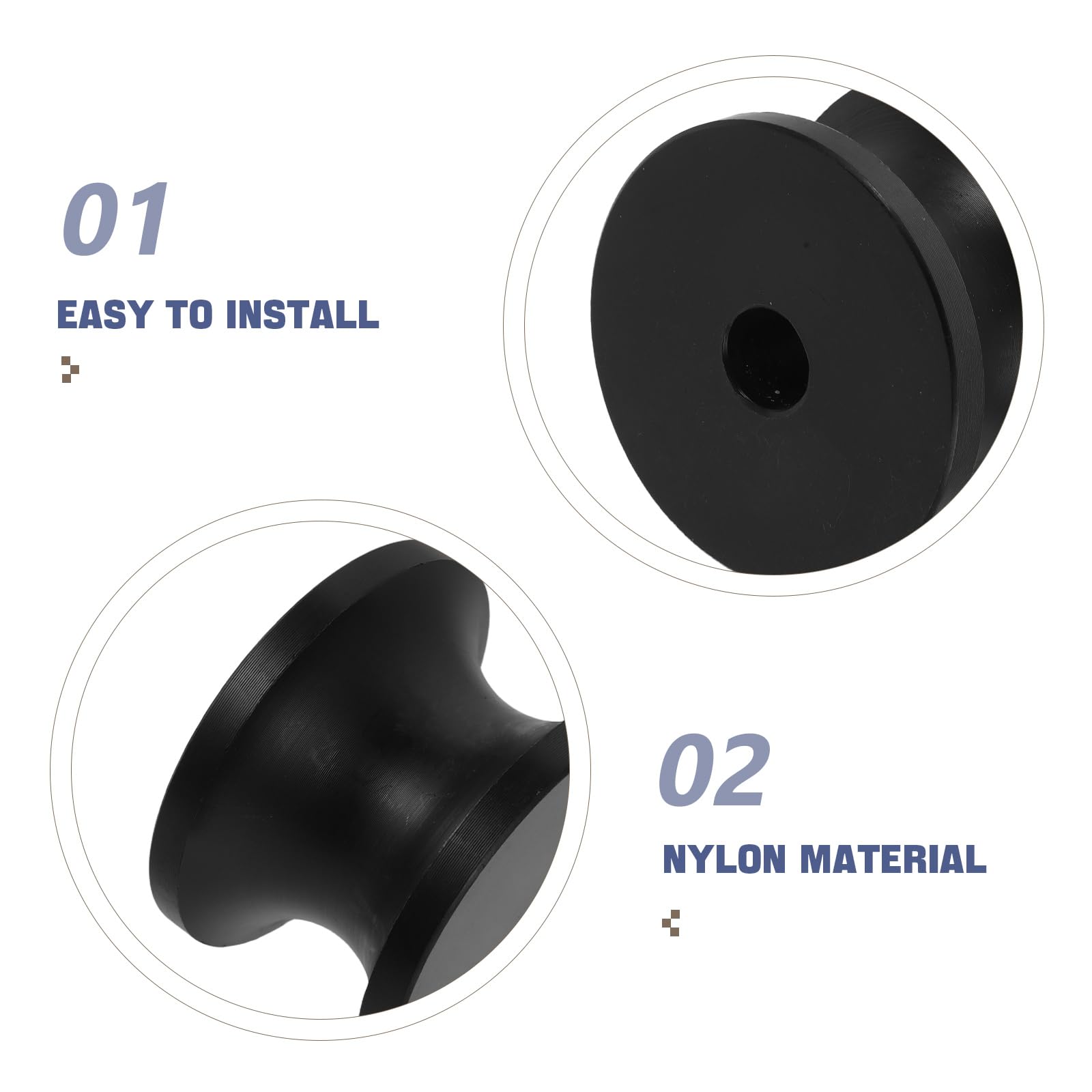 Toddmomy Nylon Ankerrolle 62x43mm Bugführungsrolle für Kleine Boote und Segelboote Nautische Ankerleinenrolle mit Geringem Kettenwiderstand Vielseitige Bugrolle für Wasserfahrzeuge