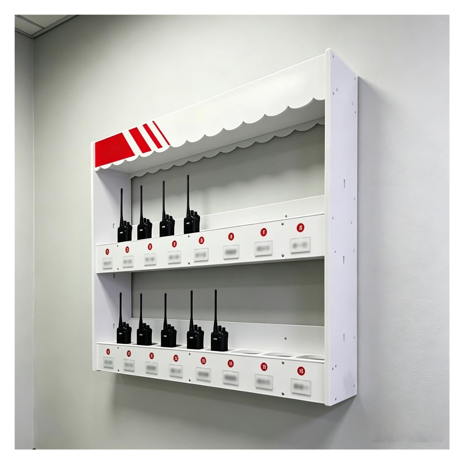 Estación organizadora para walkie talkie industrial y soporte de radio de pared