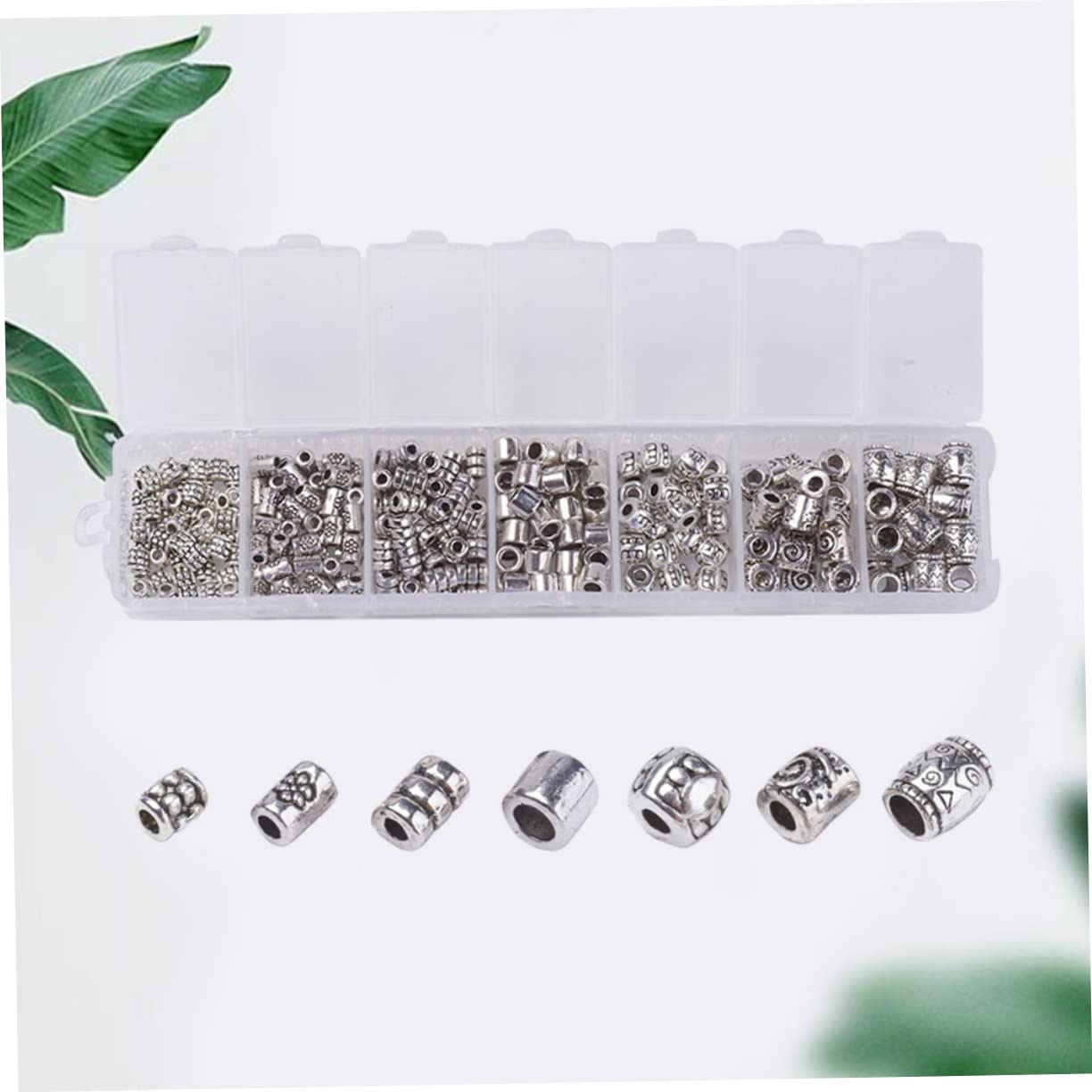 Angoily 3 Series Abalorios De Aleación Para Joyas Diy Accesorios Para Collares Pulseras Y Decoración De Disfraces Plateado 260 Piezas*3