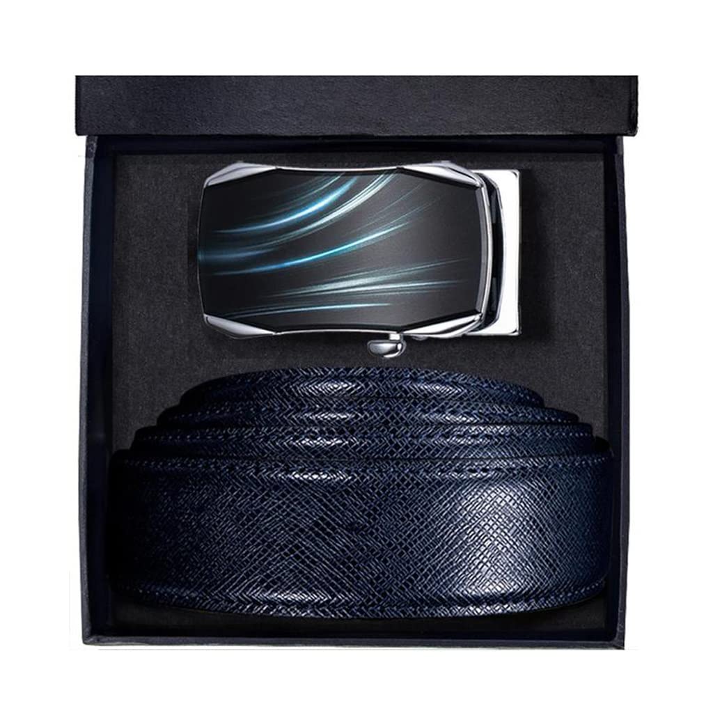 Ceinture en cuir pour homme à boucle automatique réglable 110cm