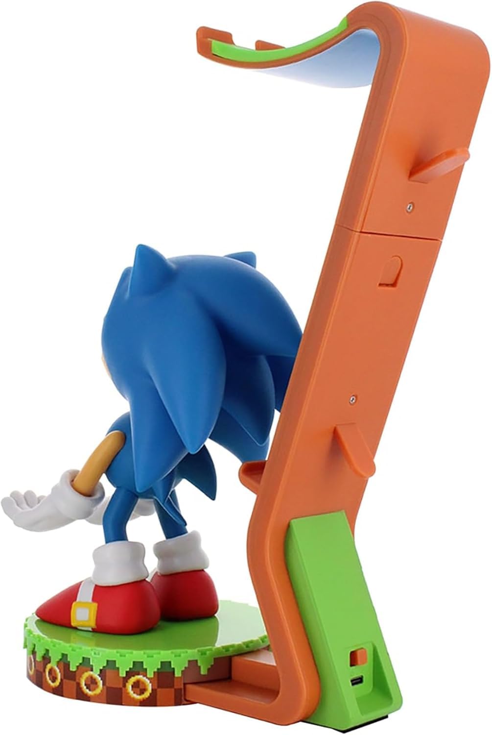 Exquisite Gaming: Sega Sonic Deluxe - Supporto luminoso per cuffie, dispositivo, controller e supporto per telefono, cavo incluso 1,2 m