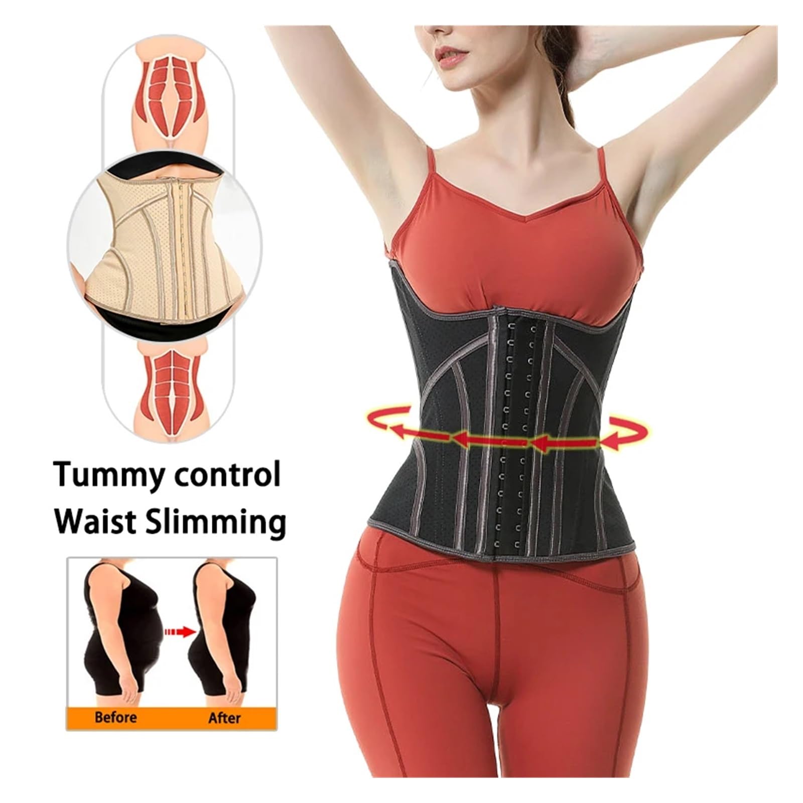 Ceinture Abdominale pour Femme Corset Amincissant for Femme, Gaine Amincissante, de Poitrine, réducteur Corps, Ceinture Abdominale pour Le Sport