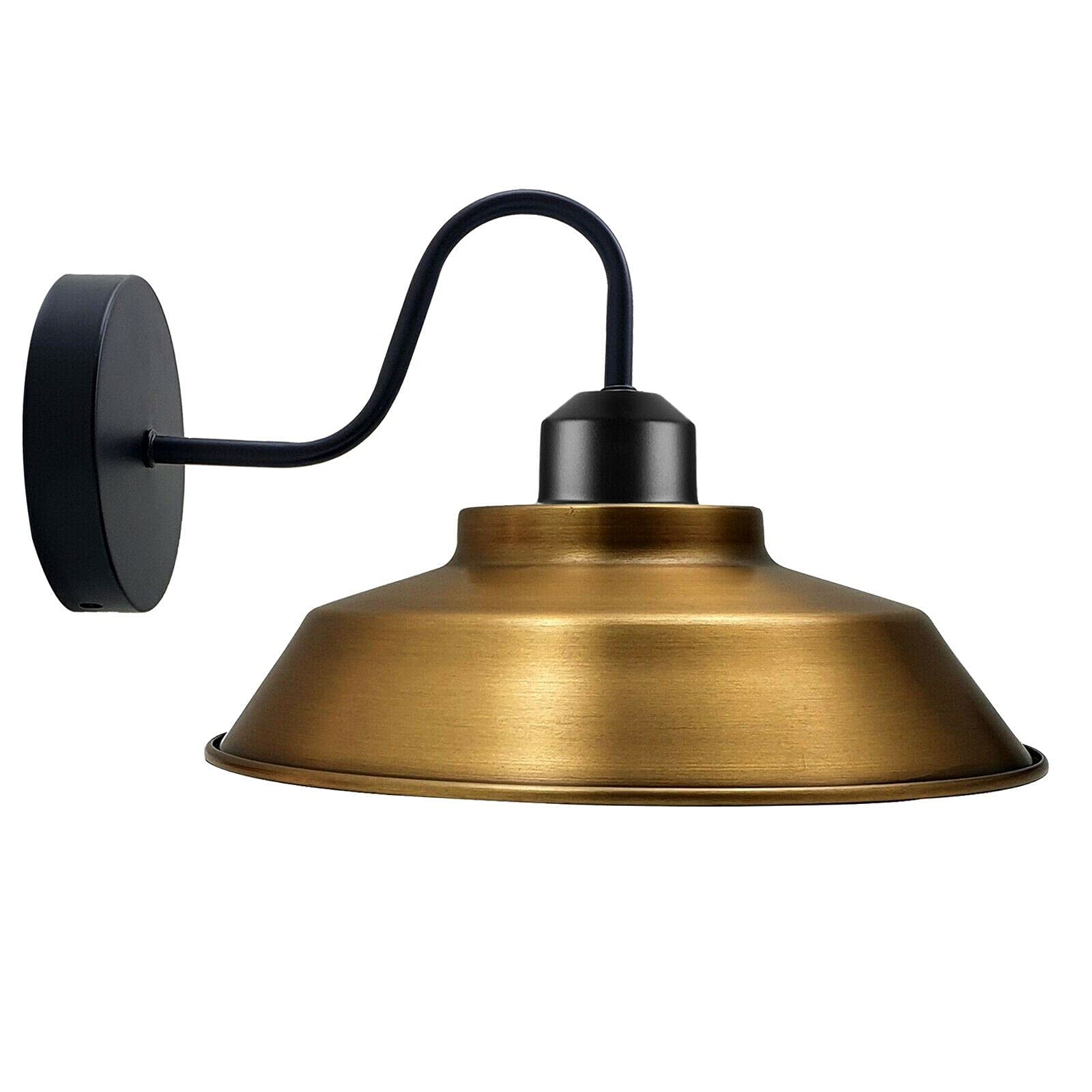 DC VOLTAGE Rustic Industrial Copper Wall Sconce - Gooseneck Outdoor Barn Light Fixture, Vintage Metal Wall Mount for Porch, Garage, Farmhouse, and Exterior Lighting
