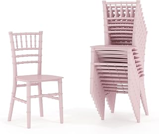 Flash Furniture Hercules Series Pink Kids Event Chairs, Set of 10 - 330 lb Capacity, Stackable Resin Chairs for Parties, Weddings & BBQs