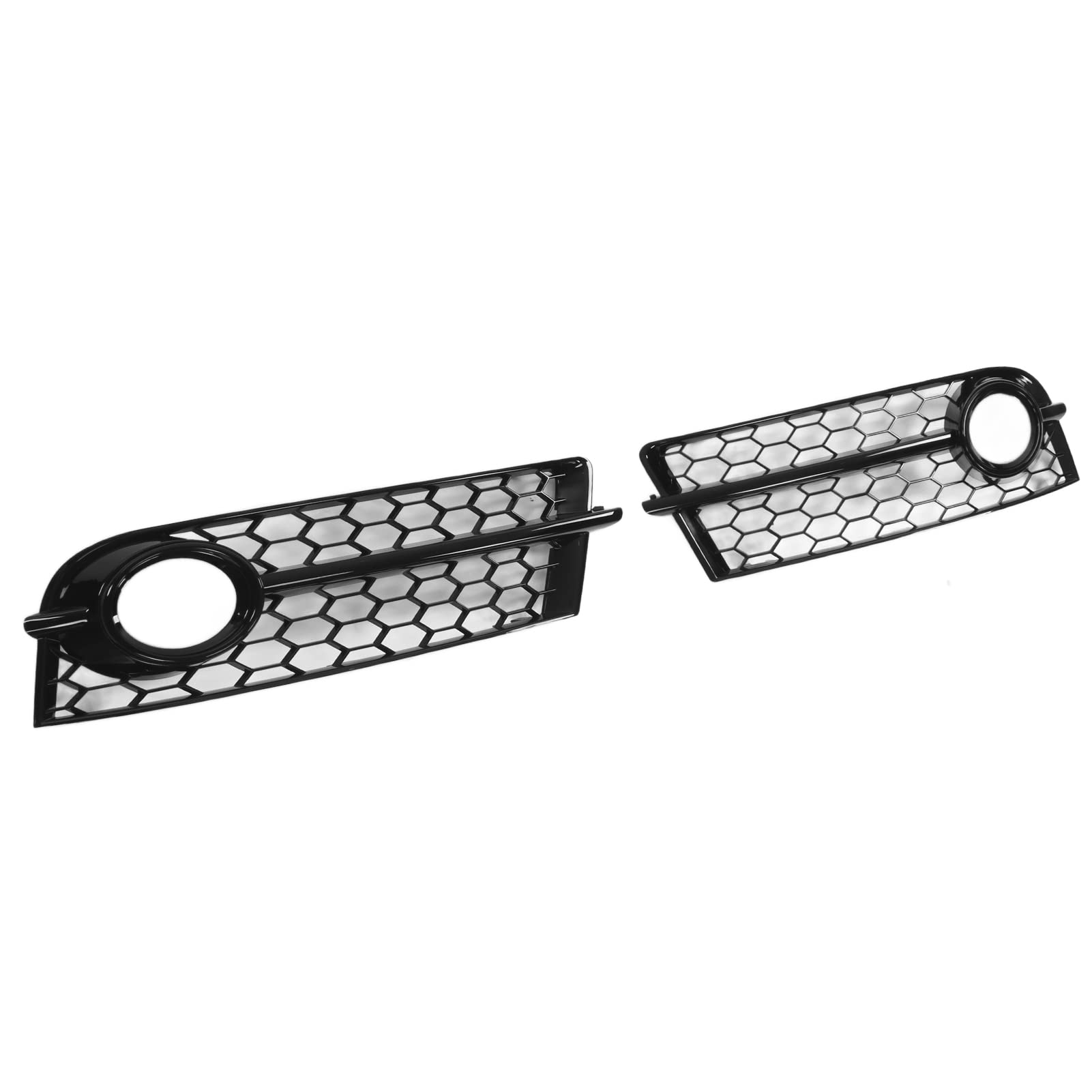 Nebelscheinwerferabdeckung, 2 Stk. ABS-Kunststoff Frontstoßstange Nebelscheinwerfergitterabdeckung Zierleiste Schwarz Glänzend Ersatz für TT 8J Standard Stoßstange 2006-2014 Gitter