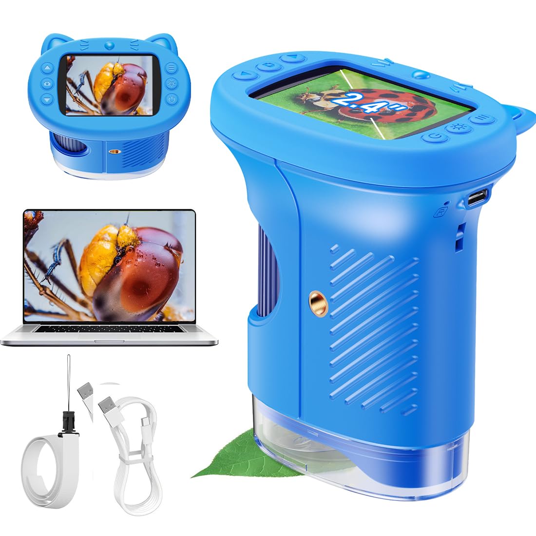 Amazon.com: Aspoven 1000X Handheld Digital Microscope for Kids, 4K